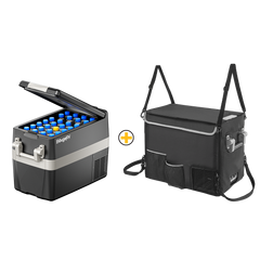 BougeRV 12V 42 Quart (40L) Portable Fridge & 42 Quart Insulated Protective Cover A3001-00701+A3001-01804
