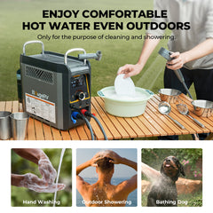 BougeRV ROVER2000 Semi-Solid Portable Power Station with Propane Camping Water Heater ISE166+E0102-06001