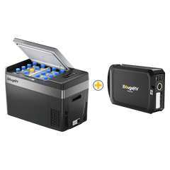 BougeRV 12V Portable Fridge With JuiceGo 240Wh Power Station