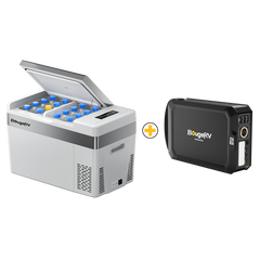 BougeRV 12V Portable Fridge With JuiceGo 240Wh Power Station