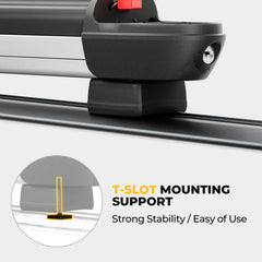 BougeRV Lockable T Slot Ski & Snowboard Racks (Only Fits Crossbars with T-Track)