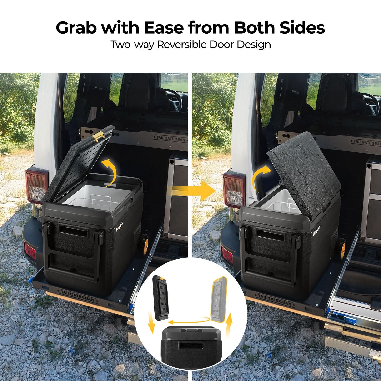 BougeRV CRS 63QT 12 Volt Portable Car Fridge