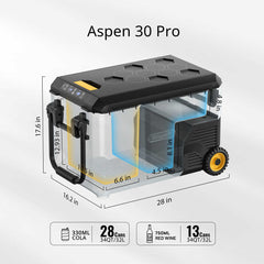 BougeRV ASPEN 30 PRO 34QT Dual Zone 12V Portable Refrigerator E0401-03103