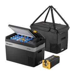 BougeRV CRPRO30 VIP Upgraded 30 Quart 12V Car Fridge Kit E0401-03012+ISE248+E0403-03001