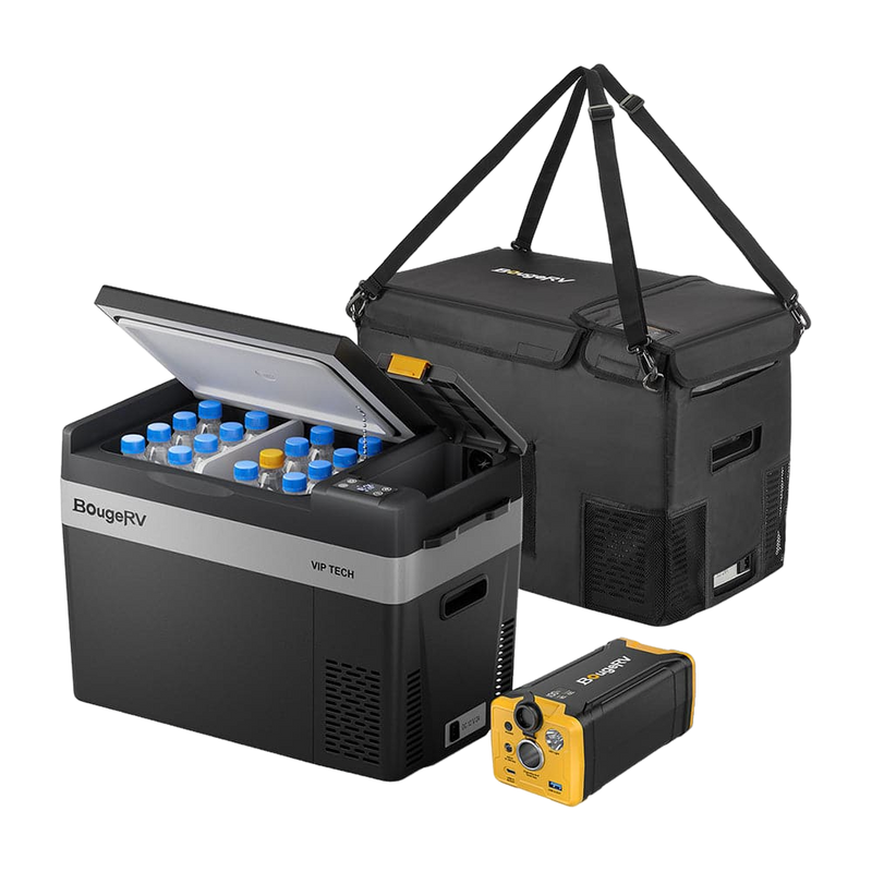 BougeRV CRPRO30 VIP Upgraded 30 Quart 12V Car Fridge Kit E0401-03012+ISE248+E0403-03001