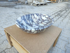 Calacatta Viola Marble Oval Shape Above Vanity Bathroom Sink (W)14" (L)18" (H)5"