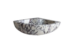 Calacatta Viola Marble Wall-Mount Bathroom Corner Vanity Sink (W)12" (L)12" (H)6"
