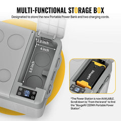 CRPRO30 30 Quart Portable Car Fridge White With 220Wh Power Station E0401-03005+E0404-02201