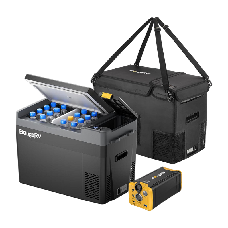 BougeRV CRPRO30 30 Quart 12V Portable Car Fridge Kit E0401-03003+ISE248+E0403-03001