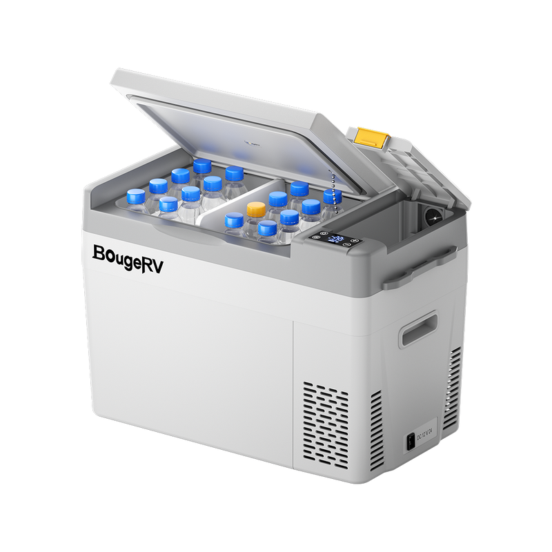 BougeRV CRPRO30 30 Quart 12V Portable Car Fridge Freezer White