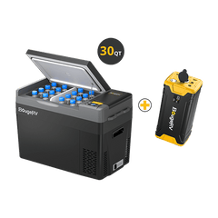 BougeRV CRPRO30 30 Quart Portable Fridge With 220Wh Power Station E0401-03003+E0404-02201