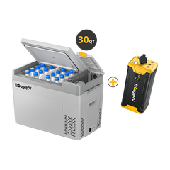 CRPRO30 30 Quart Portable Car Fridge White With 220Wh Power Station E0401-03005+E0404-02201