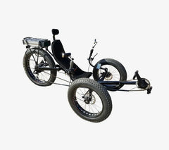 eMobilityStar Fat Tire Folding Electric Recumbent Tricycle EMS-FTREC100