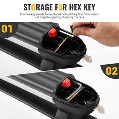 BougeRV 28'' Ski & Snowboard Racks with Anti-Theft Lock Sliver IRK026