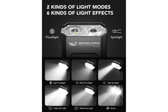 Beecool Bikes LED Bike Front Clip Light IPX6 Waterproof USB Rechargeable BC-Front Clip Light