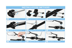 Beecool Bikes Adjustable Safety Bicycle Rear View Mirrors (1 Pair) BC-Mirrors