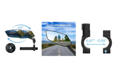 Beecool Bikes Adjustable Safety Bicycle Rear View Mirrors (1 Pair) BC-Mirrors