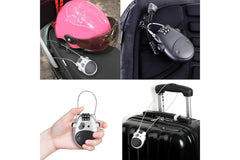 Beecool Bikes Anti-Theft Wire Security Lock Bicycle & Helmet Password Lock