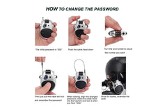 Beecool Bikes Anti-Theft Wire Security Lock Bicycle & Helmet Password Lock