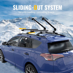 BougeRV 28'' Ski & Snowboard Racks with Anti-Theft Lock Sliver IRK026