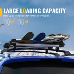BougeRV 28'' Ski & Snowboard Racks with Anti-Theft Lock Sliver IRK026
