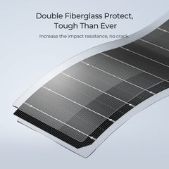 BougeRV Arch 600 Watt(3x200W) Fiberglass Curved Solar Panel ISE230-3