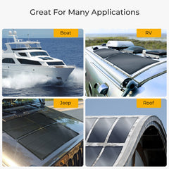 BougeRV Arch 600 Watt(3x200W) Fiberglass Curved Solar Panel ISE230-3