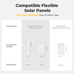BougeRV 12V/24V 200W Arch Pro N-Type TOPCon Solar Panel With Tape SP004-ISE227