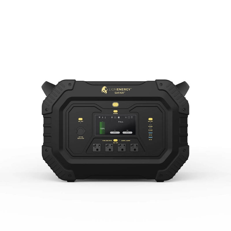 Lion Energy Safari Solar Power Generator (3,000W, 1,612Wh, LifePO4) 50170137