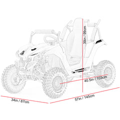 Full Battery 48V Mini UTV 1200W Full Suspension