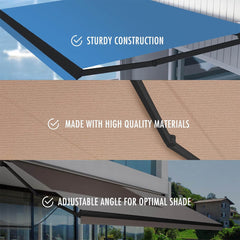 Multiple Awnings Brasilia Athena Manual Retractable Sun Shade Awning (SAK35164)