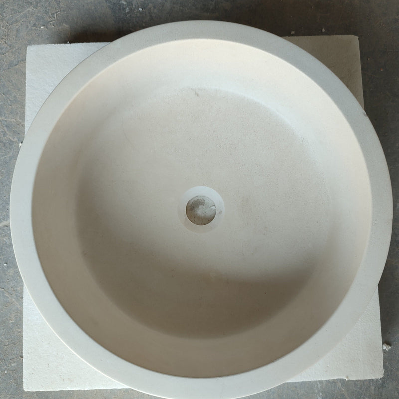 Natural Stone Limestone Tapered Sink Honed-Matte  (D)16