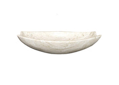 Natural Polished Stone Vessel Travertine Sink  (W)20" (L)12.5" (H)4.5"