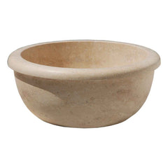 Natural Stone Light Travertine Vessel Sink (D)14" (H)6"