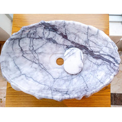 New York Marble Artistic Vessel Sink Polished (W)16" (L)26" (H)5"
