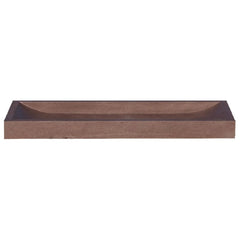 Noce Travertine Rectangular Vessel Sink Honed and Filled (W)16" (L)48" (H)4"