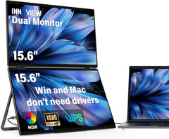 InnoView Foldable 15.6" Dual Portable Monitor-INVPM009-05B PM00905B