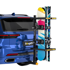 BougeRV Hitch Ski Snowboard Rack with Security Lock R0206-00025-BK