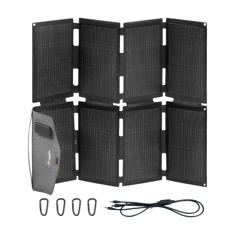 BougeRV 100W N-Type Fiberglass Foldable Portable Solar Panel