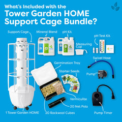 Tower Garden HOME with Support Cage Bundle GT360C