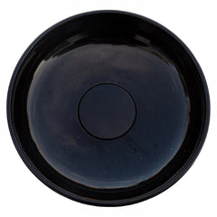 Natural Stone Toros Black Marble Above Counter Vessel Sink Polished (D)16" (H)6"