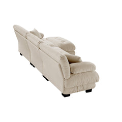 Luxury Modular Sectional Sofa Couch,Oversized L Shaped Cloud Couch for Living Room,Deep Seat Sofa Couch with Convertible Ottoman,Chenille Light coffee