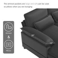 Modern U-shaped Sectional Sofa with Waist Pillows, 6-seat Upholstered Sleeper Sofa with Chaise Lounge in Velvet, 109.8*55.9', Gray