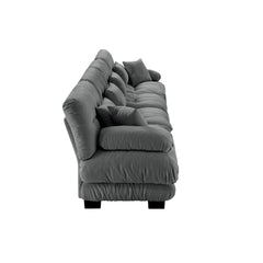 4-Seater Sectional Sofa Modular Deep Seat Sofa Couch , Chenille Sofa Comfy Upholstered Sofa for Living Room, Apartment, Studio, Office,Chenille Gray