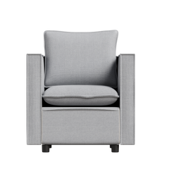 Decorative chair, comfortable gray single sofa chair, soft breathable seat cushion, soft cushion armchair, modern comfortable sofa chair in bedroom/corner/reading room