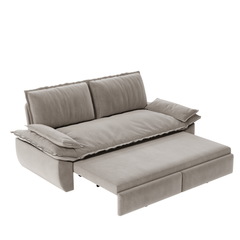 73.2' Queen Pull Out Sofa Bed,3-in-1 Convertible Sleeper Sofa,Multi-Functional Velvet Loveseat Bed,Grey(Old Sku:W1885S00051;New Sku:W1885S00229)