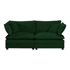 3 Piece Sofa Set Oversized Sofa Comfy Sofa Couch, 2 Pieces of 2 Seater and 1 Piece of 3 Seater Sofa  for Living Room, Deep Seat Sofa Green Chenille