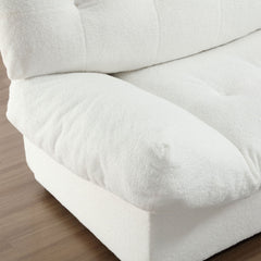 [VIDEO provided][New] Cloud Style Sofa, Teddy Velvet Fabric, Comfy Padded Cloud Couch for Living Room, Apartment
