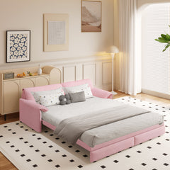 66' Queen Pull Out Sofa Bed, 3-in-1 Convertible Sleeper Sofa with Side Storage,Multi-Functional Velvet Loveseat Bed for Living Room,Bedroom,Apartment,Office(Old Sku:W1885P163513;New Sku:W1885S00226)