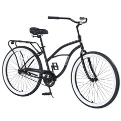 Single Speed Bicycles 26'Inch,Steel Frame, Wide Wheels for Stability, Rear Coaster Brakes,Multiple Colors Men's Beach Cruiser Bike